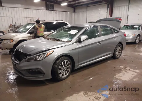 2016 Hyundai Sonata Sport z USA, uszkodzony, nr VIN 5NPE34AF8GH435806